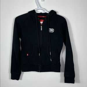 Ecko Red Black Zip-Up Hoodie with Logo